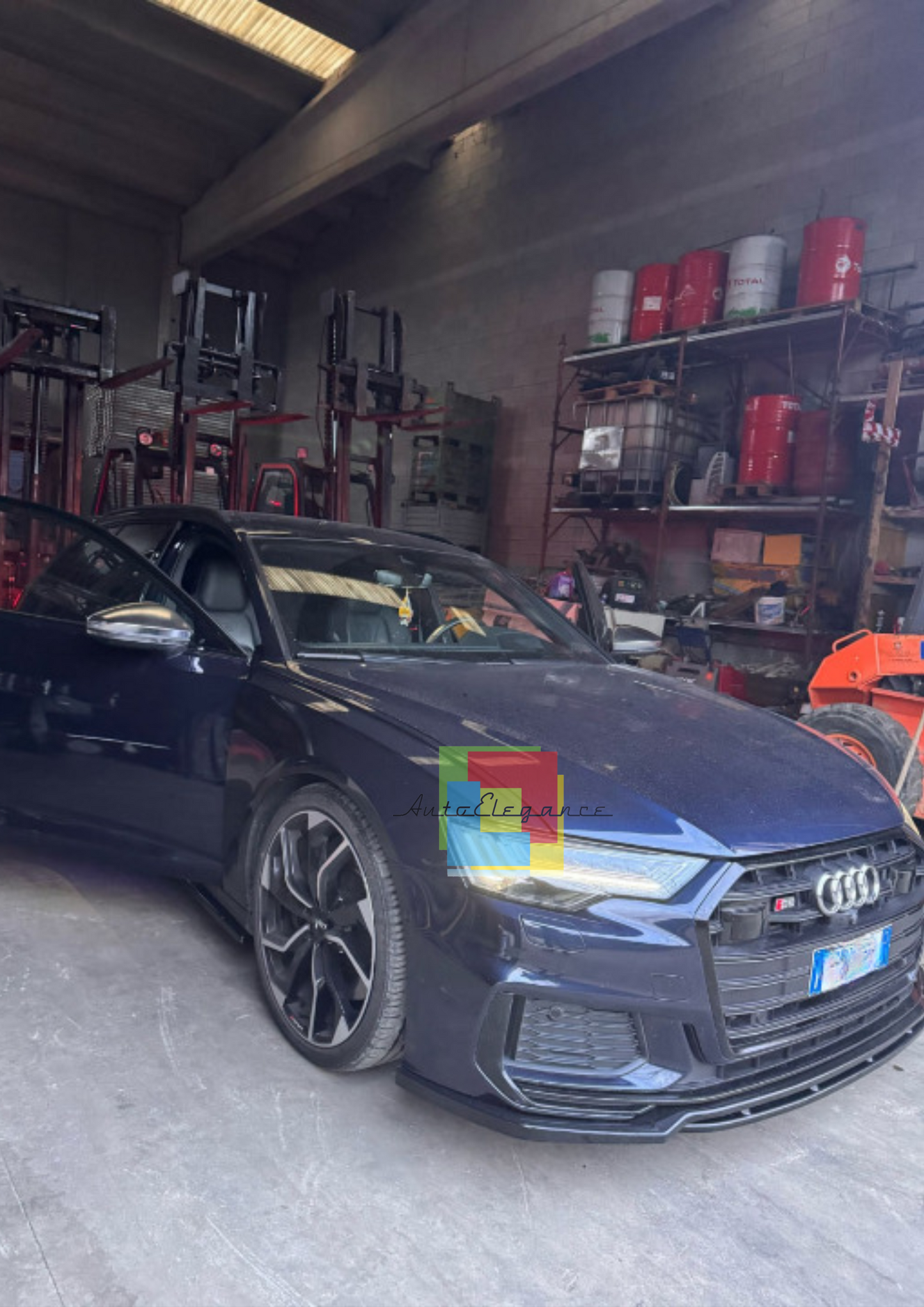 1843 ⭐ SPLITTER ADATTO PER AUDI A6 C8 2018+ S6 NERO SLINE LUCIDO ⭐