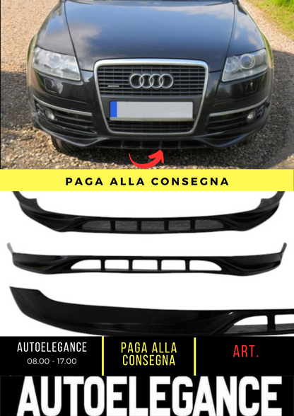✌️😎SPLITTER ANTERIORE ADATTO PER AUDI A6 C6 2004-2009 VERSIONE 2😎✌️