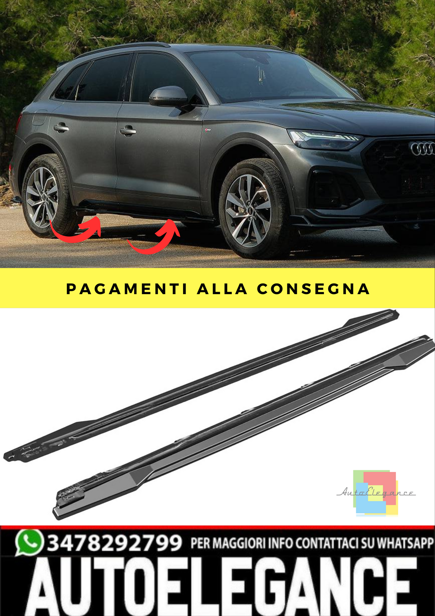 ⭐MINIGONNER ADATTO PER AUDI SQ5 Q5 S-Line SUV Sportback Mk2 Facelift 2020-202⭐