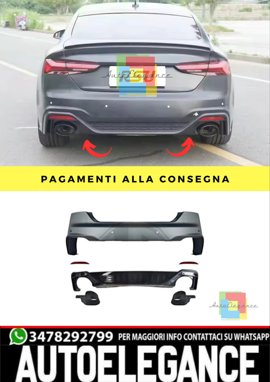 🌑PARAURTI POSTERIORE ENNSPORT-OPTIK ADATTO PER AUDI A5 RS5 2020 LOOK🌑