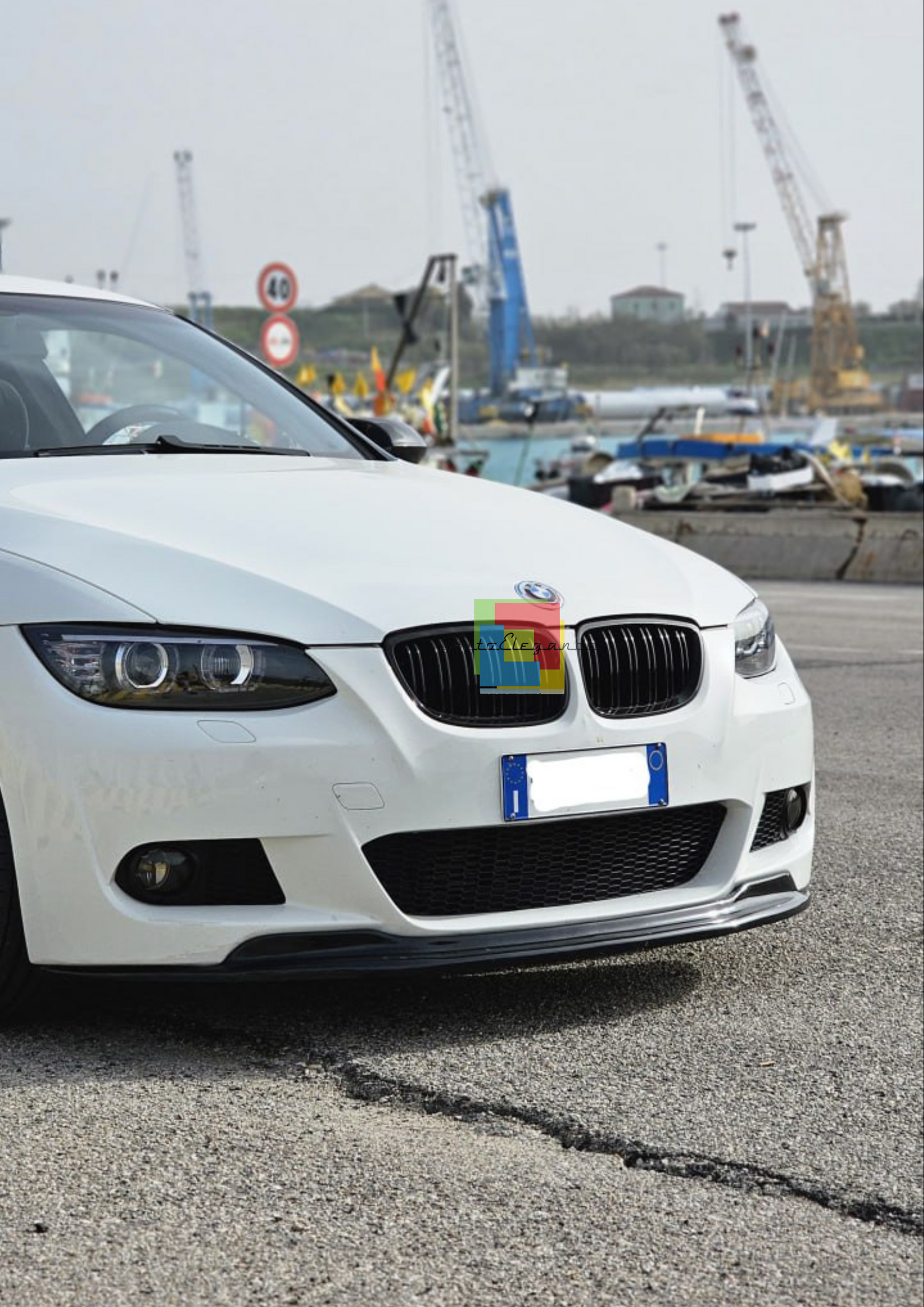 ⭐0692 ⭐SOTTO PARAURTI SPLITTER ADATTO PER BMW SERIE 3 E92 E93 M SPORT ABS⭐