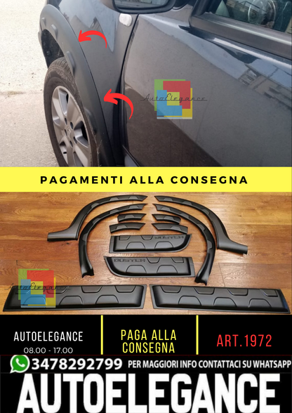 1972 ⭐Kit carrozzeria per DACIA Duster Serie 1 2010-17 Stile Off-Road 12 pezzi⭐