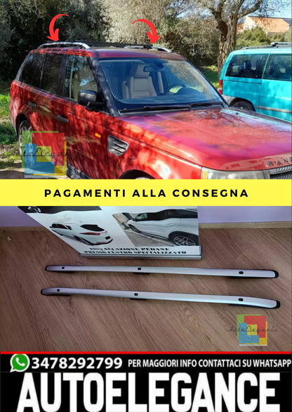 0214⭐MANCORRENTI RANGE ROVER SPORT 05-12 BARRE SUL TETTO PORTAPACCHI SATINATI⭐