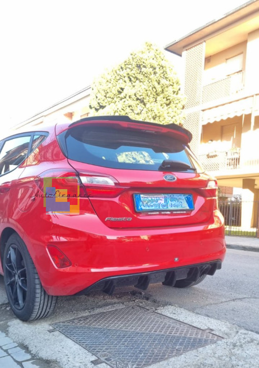 ✨1664✨DIFFUSORE ADATTO PER FORD FIESTA MK8 2017+ ST-LINE NERO LUCIDO✨