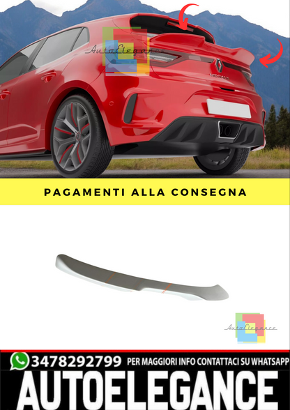 🔥SPOILER ALETTONE POSTERIORE CENTRALE ADATTO PER RENAULT MEGANE 4 (dal 2016)🔥