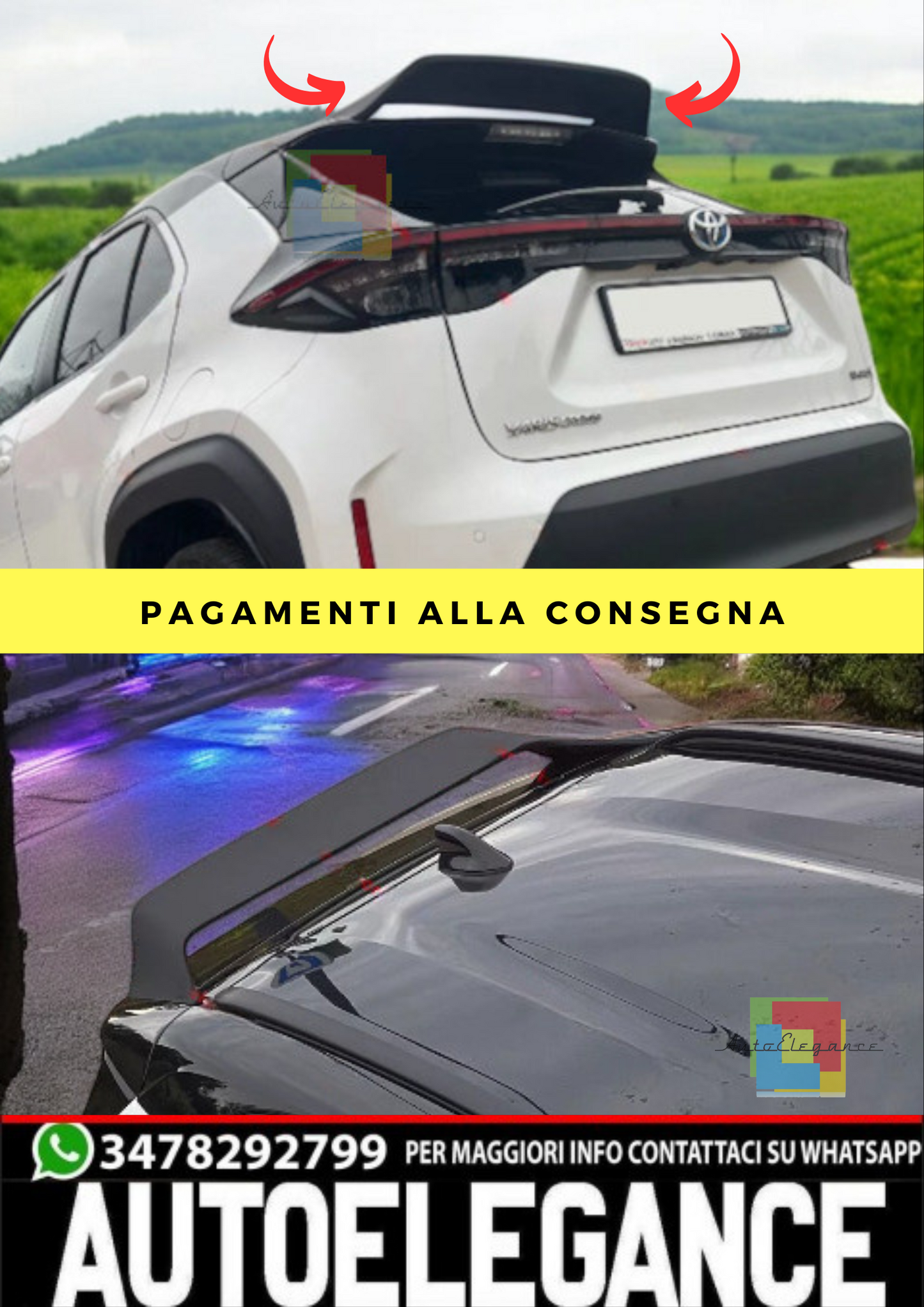 🔥SPOILER ALETTONE POSTERIOREADATTO PER TOYOTA YARIS CROSS🔥