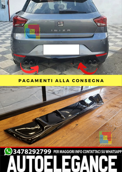 ⭐1931 DIFFUSORE ADATTO PER IBIZA 5 KJ 17+ STANDARD LOOK TUNING NERO LUCIDO 2+2⭐