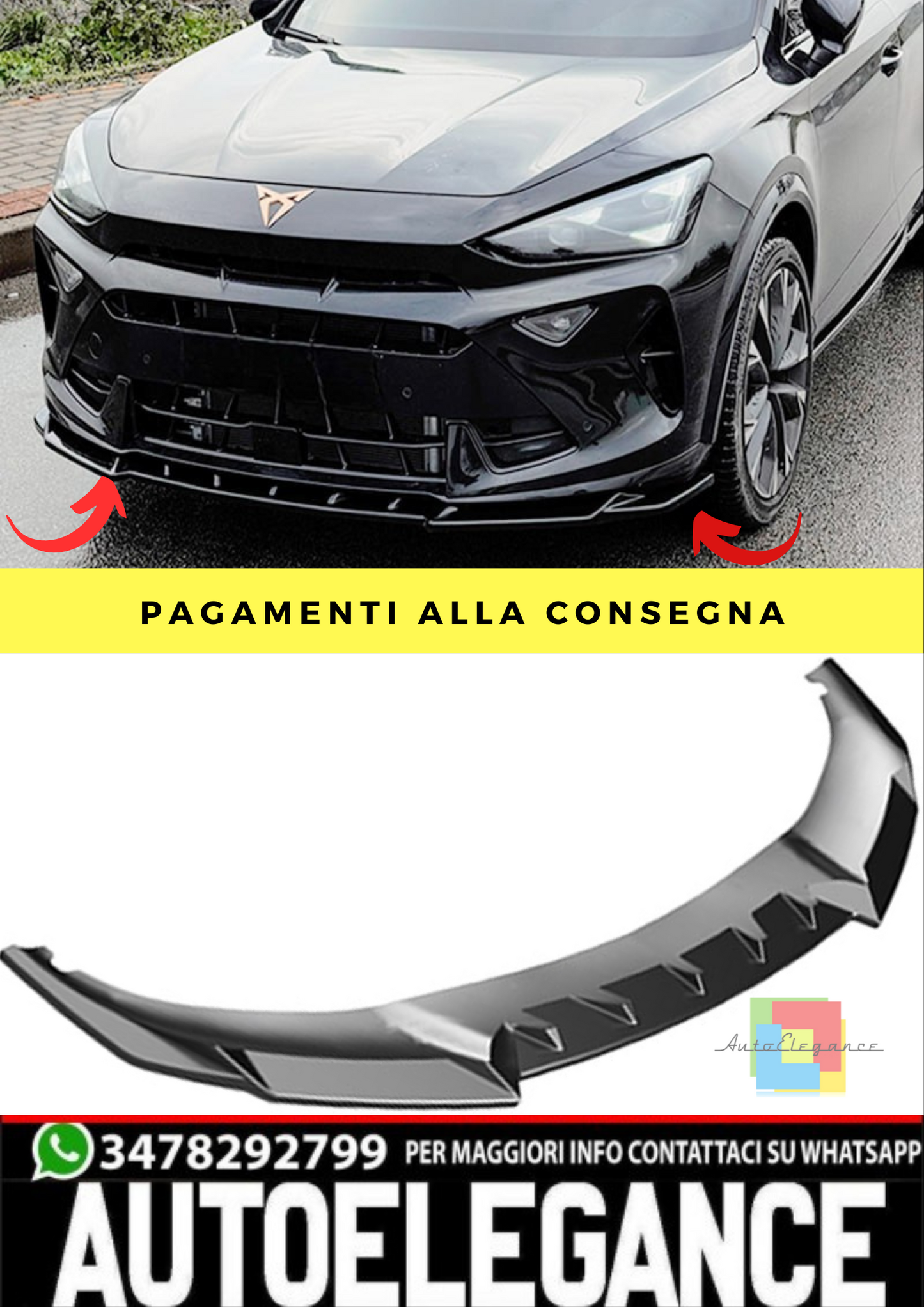 🔥Splitter Seat Cupra Formentor Mk1 20+ - Bumper Front A Plus+ Cupra V1 Style🔥