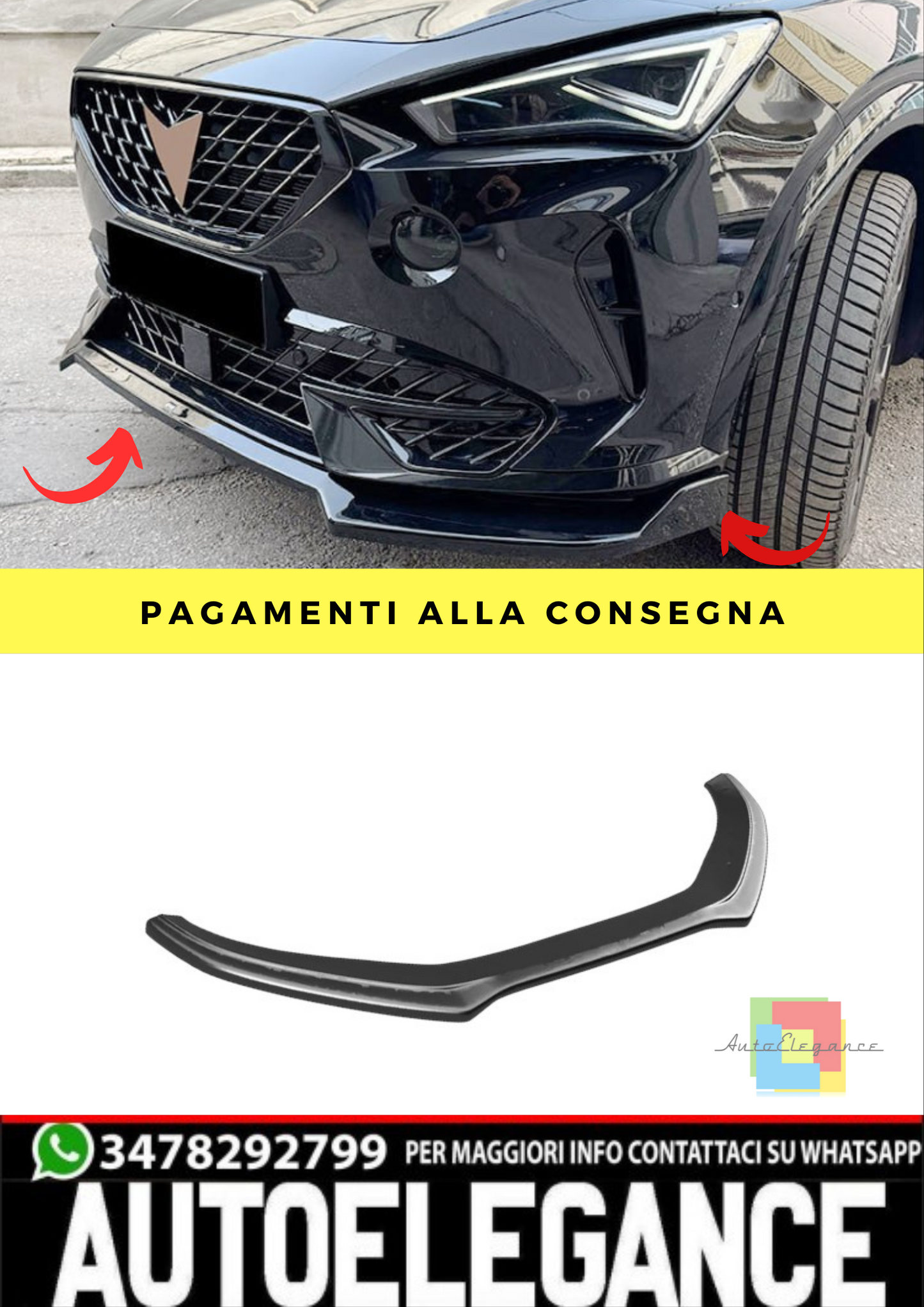 🔥Seat Cupra Formentor Mk1 2020+ - Splitter Front A Plus+ Cupra V1 Style🔥
