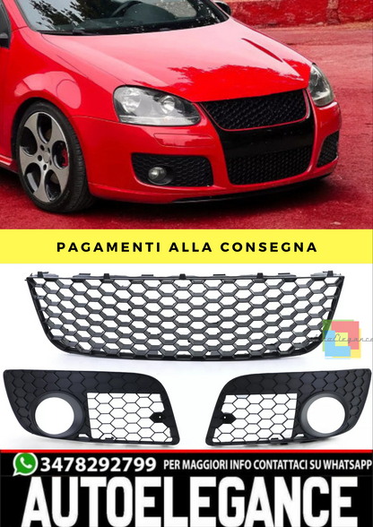 🔥Set paraurti griglia a nido d'ape per VW Golf 5 GTI 04-09🔥