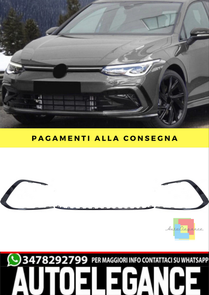 🔥Set di modanature per paraurti 3 pezzi lucide per VW Golf 8 GTI GTD R-Line 🔥