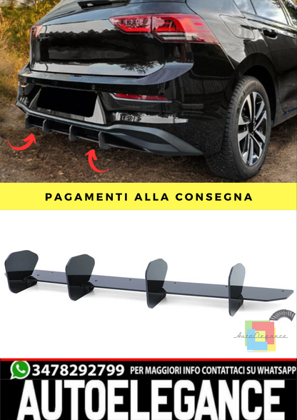 🔥 Diffusore Lug Performance Nero adatto per VW Golf 8 Berlina dal 2020 🔥