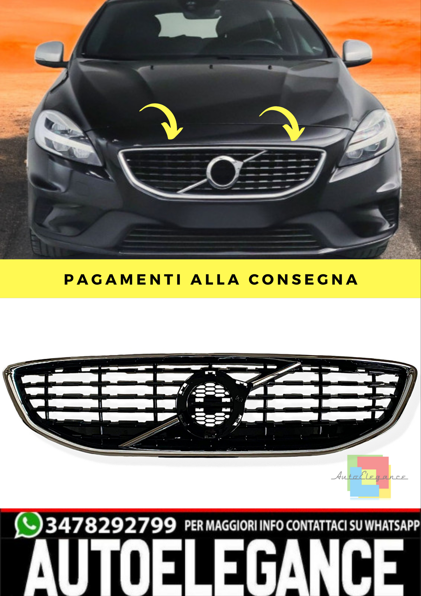 🔥Griglia adatta per Volvo V40 2016-2019🔥