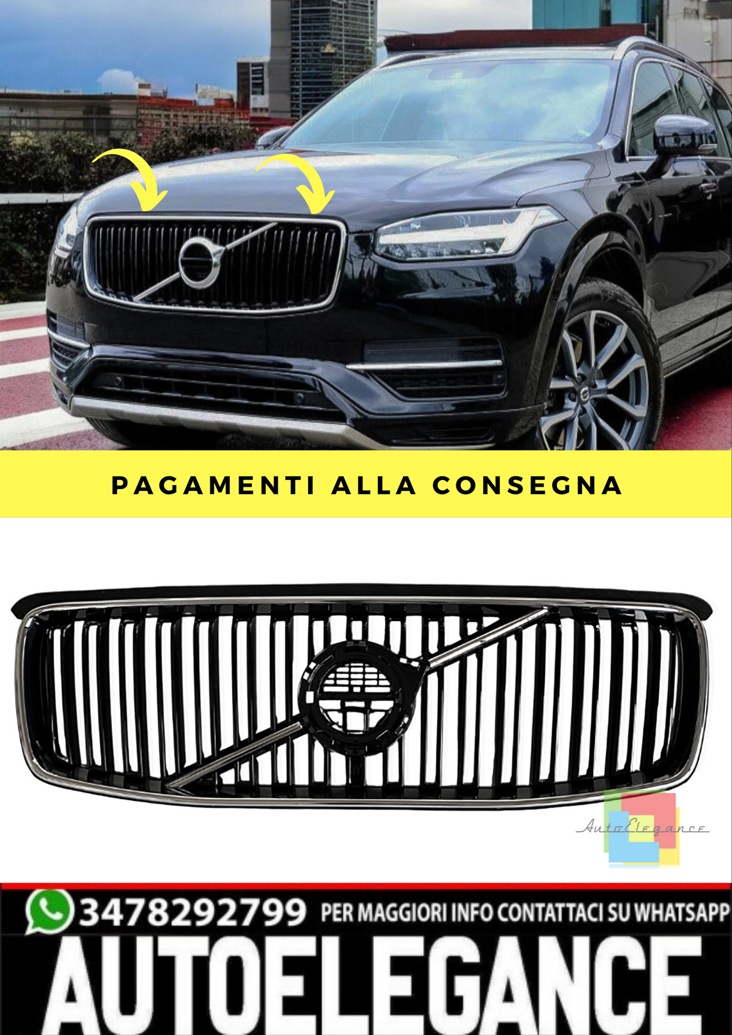 🔥Griglia adatta per Volvo XC90 II 2015-2019🔥