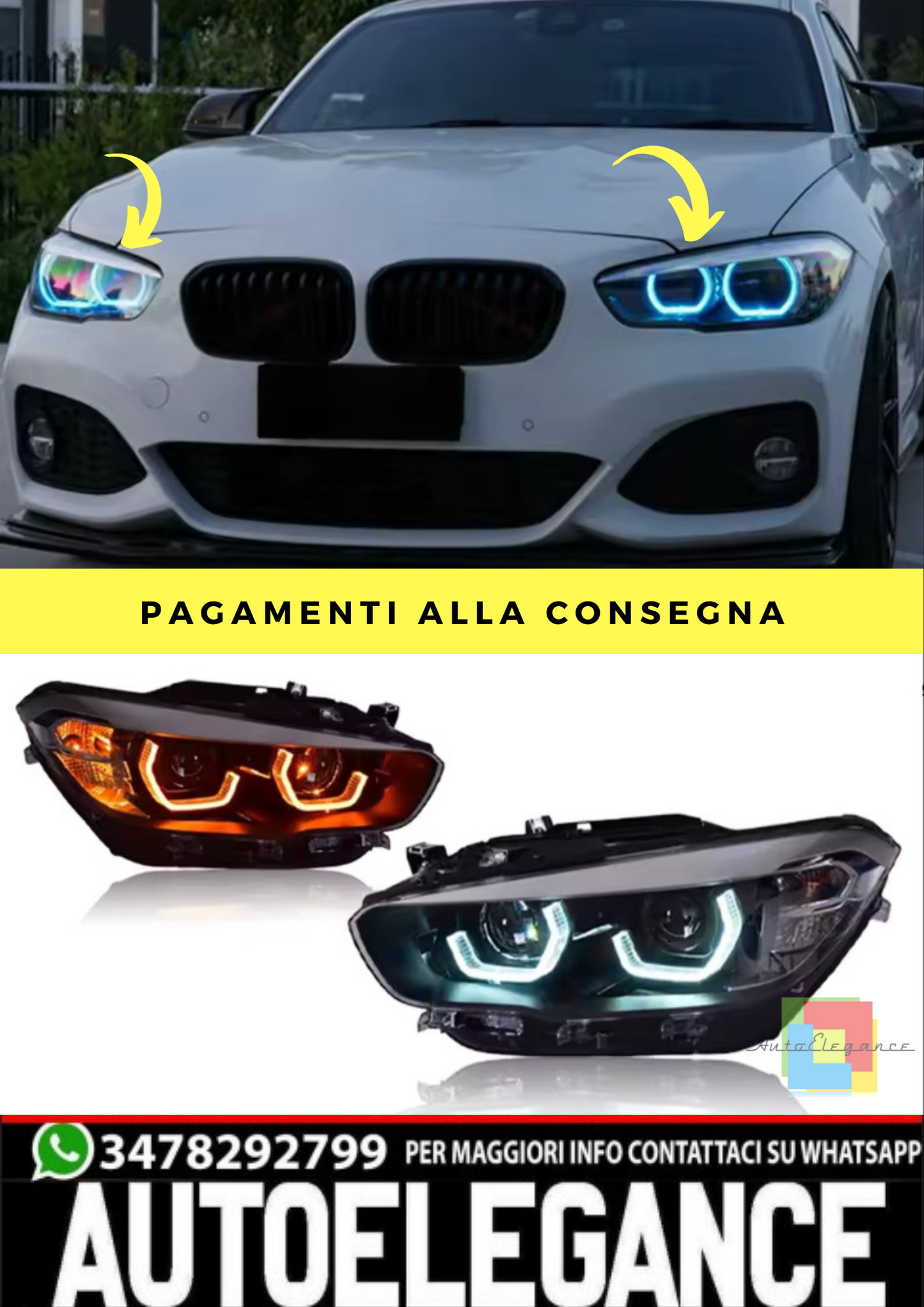 🔥FARI ANTERIORE ADATTO PER  BMW F20  2015-2018 1 Serie 116i 118i🔥