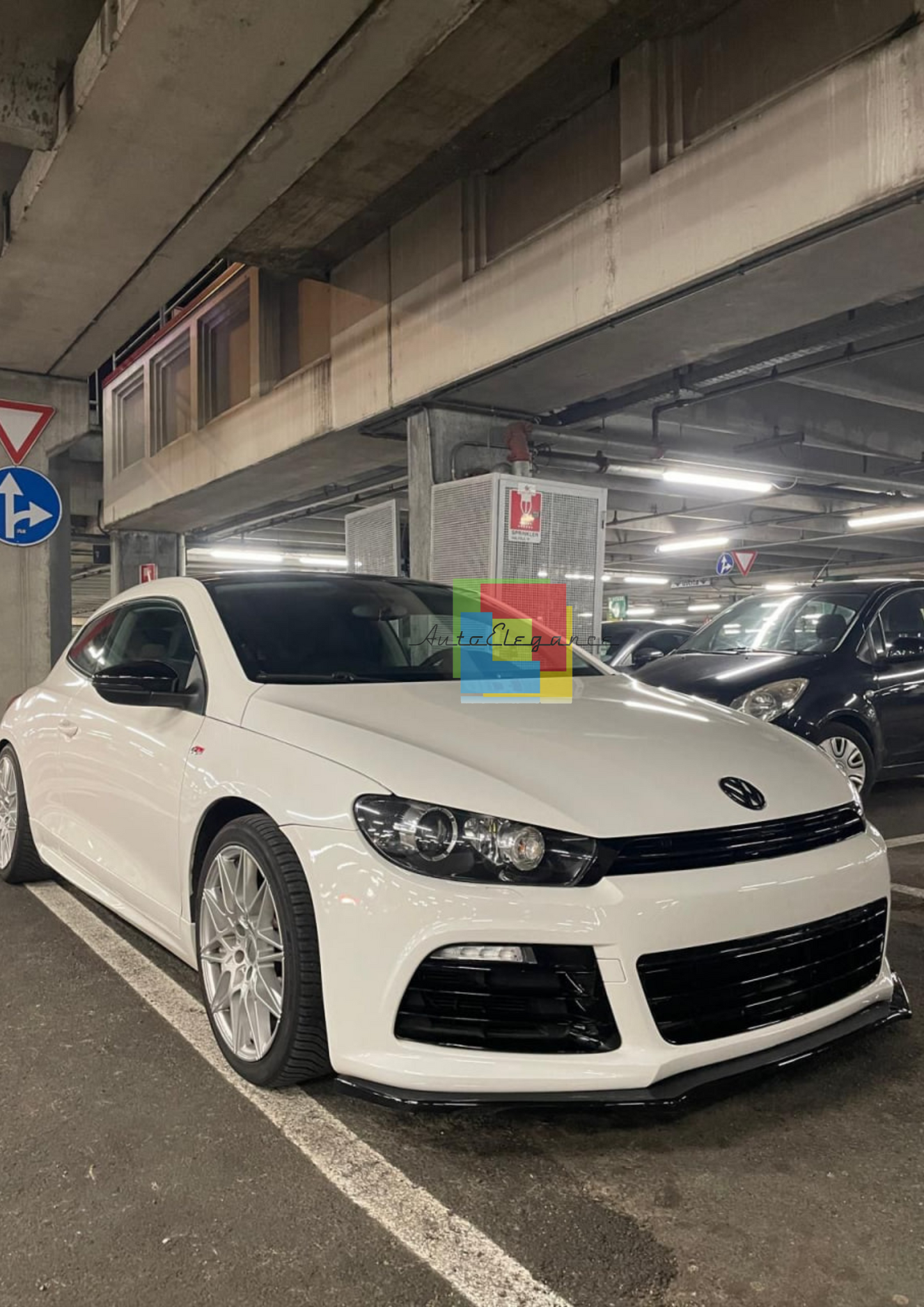 ⭐0155 SPLITTER ADATTO PER VW SCIROCCO 2008-2013 R R-LINE NERO LUCIDO⭐