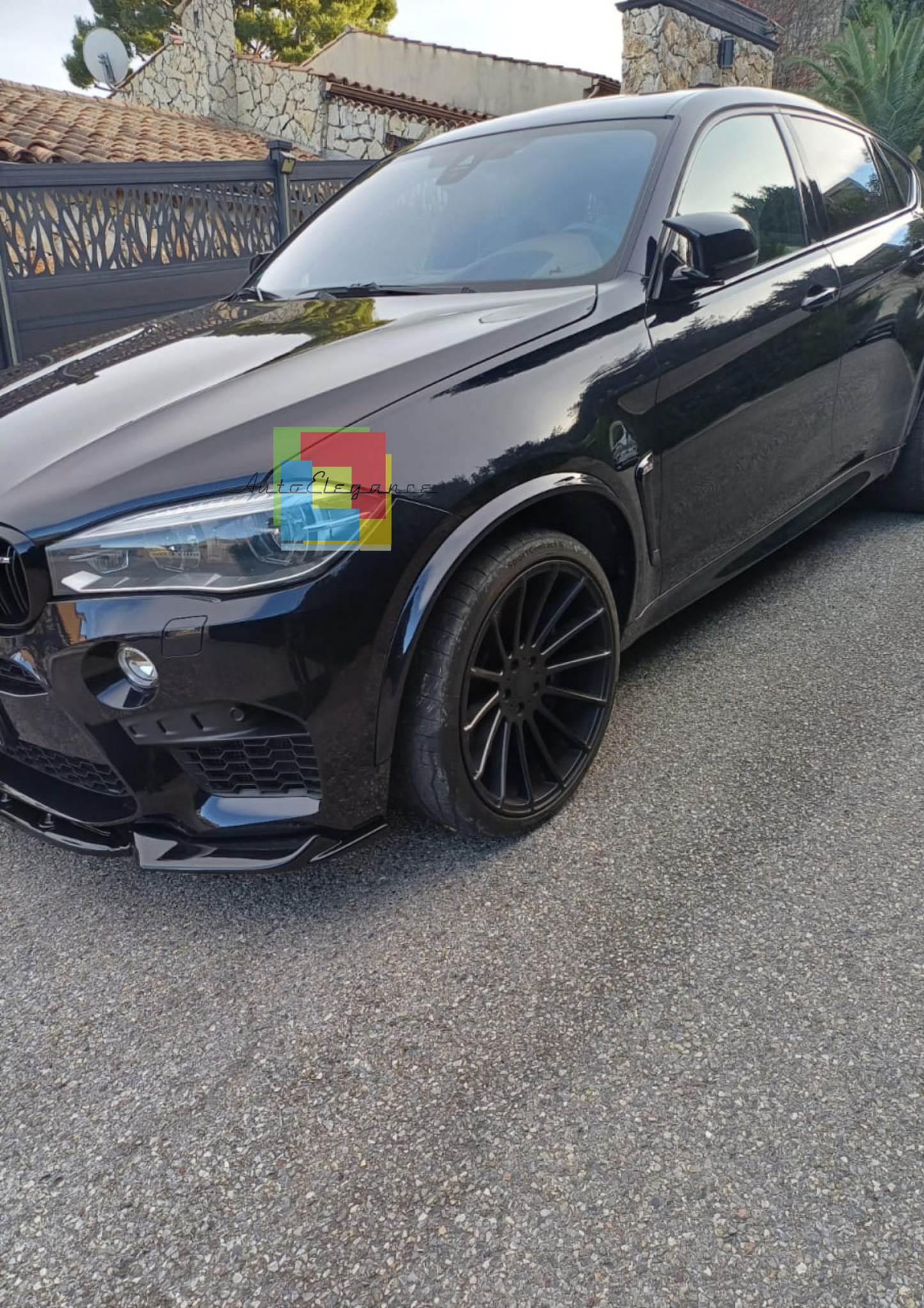 0209🔥SPLITTER ADATTO PER BMW X5 F15 MX5 X6 F16 MX6 2013-2018 NERO LUCIDO🔥