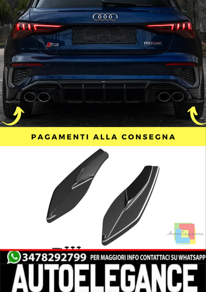 🔥Splitter laterali posterior adatto per AUDI A3 S3 8Y Berlina/Sportback 20-24🔥