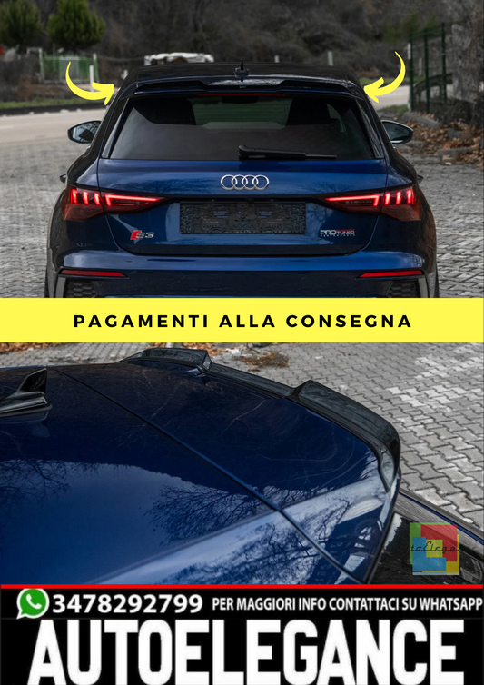 🔥Spoiler sul tetto adatto per AUDI S3/RS3/A3 S-Line 8Y (Sportback) 2020-2024🔥