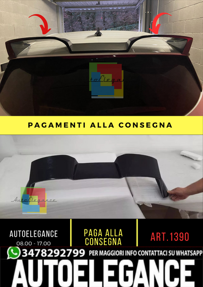 🔥1390 Spoiler adatto per renault clio 5 nero lucido rs per versione standard🔥