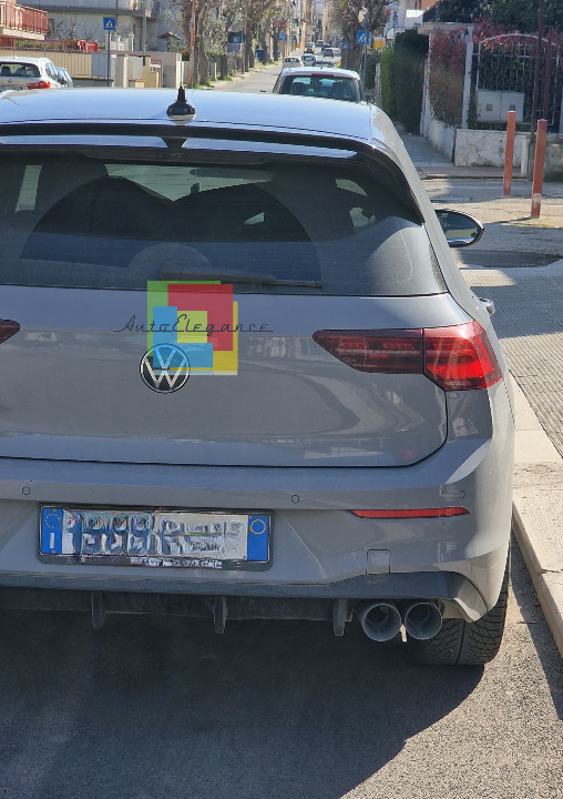 ⭐0673 VW GOLF 8 2019+ SPOILER TETTO POSTERIORE LOOK RLINE NERO LUCIDO ABS⭐