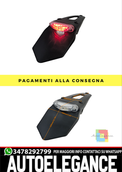 ❄️Porta della targa di licenza posteriore a LED per moto per marchio enduro-te❄️