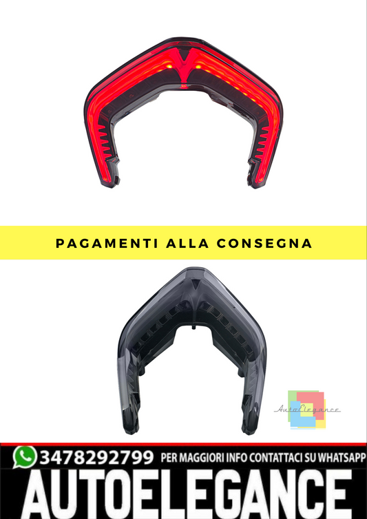 ❄️Fari posteriore a LED Moto Fumé Vetro Trasparente per Ducati Panigale V4 R S❄️