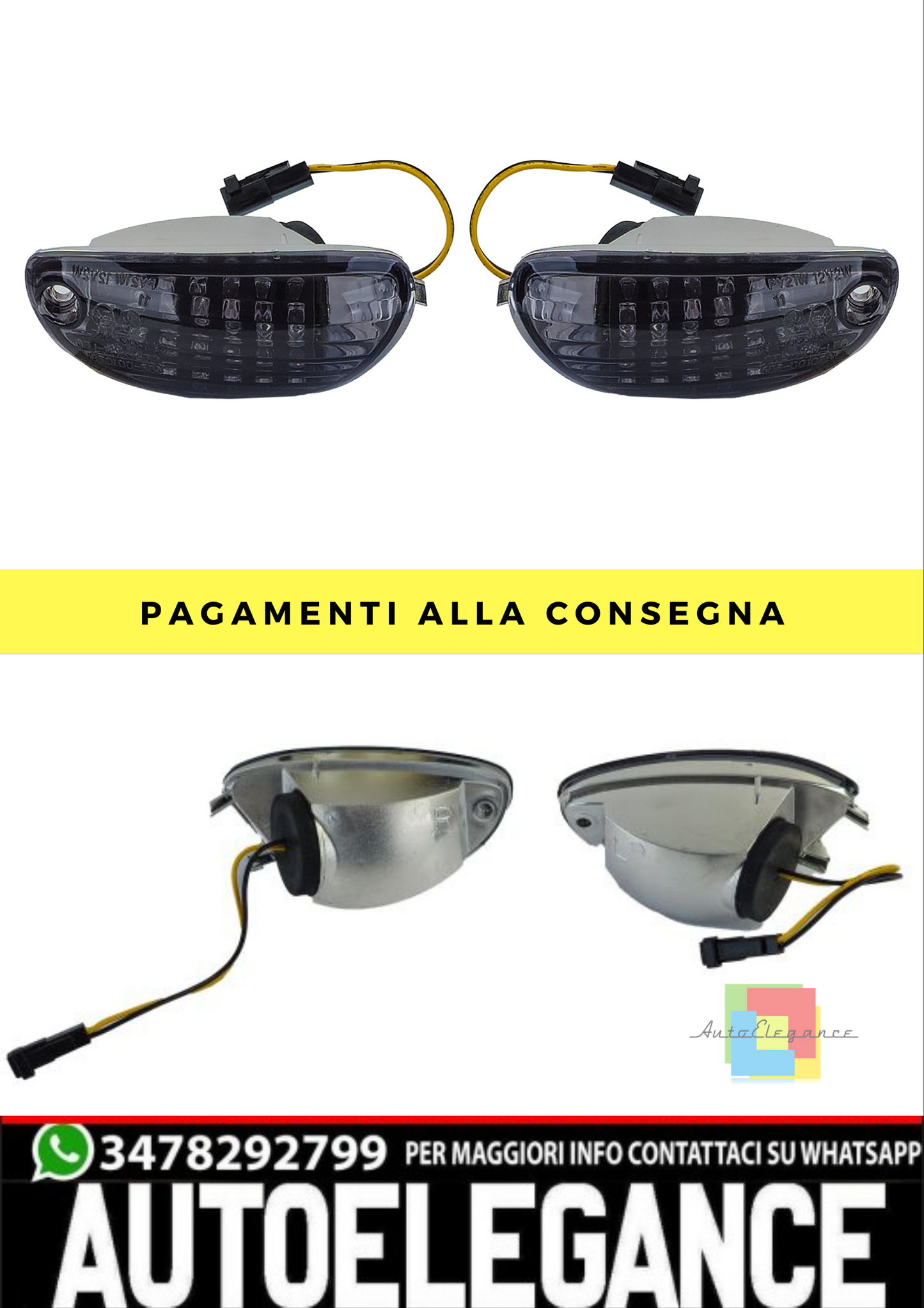 ❄️Indicatore di direzione a LED per moto nero fumo per Suzuki GSX R 1000 05-18❄️