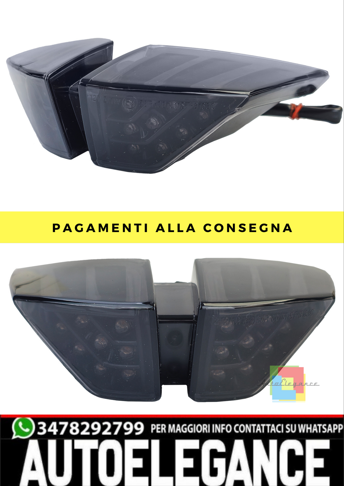 ❄️Fari posteriore a LED per nero MV Agusta F4 1000 Brutale 920 990 1090 R RR❄️