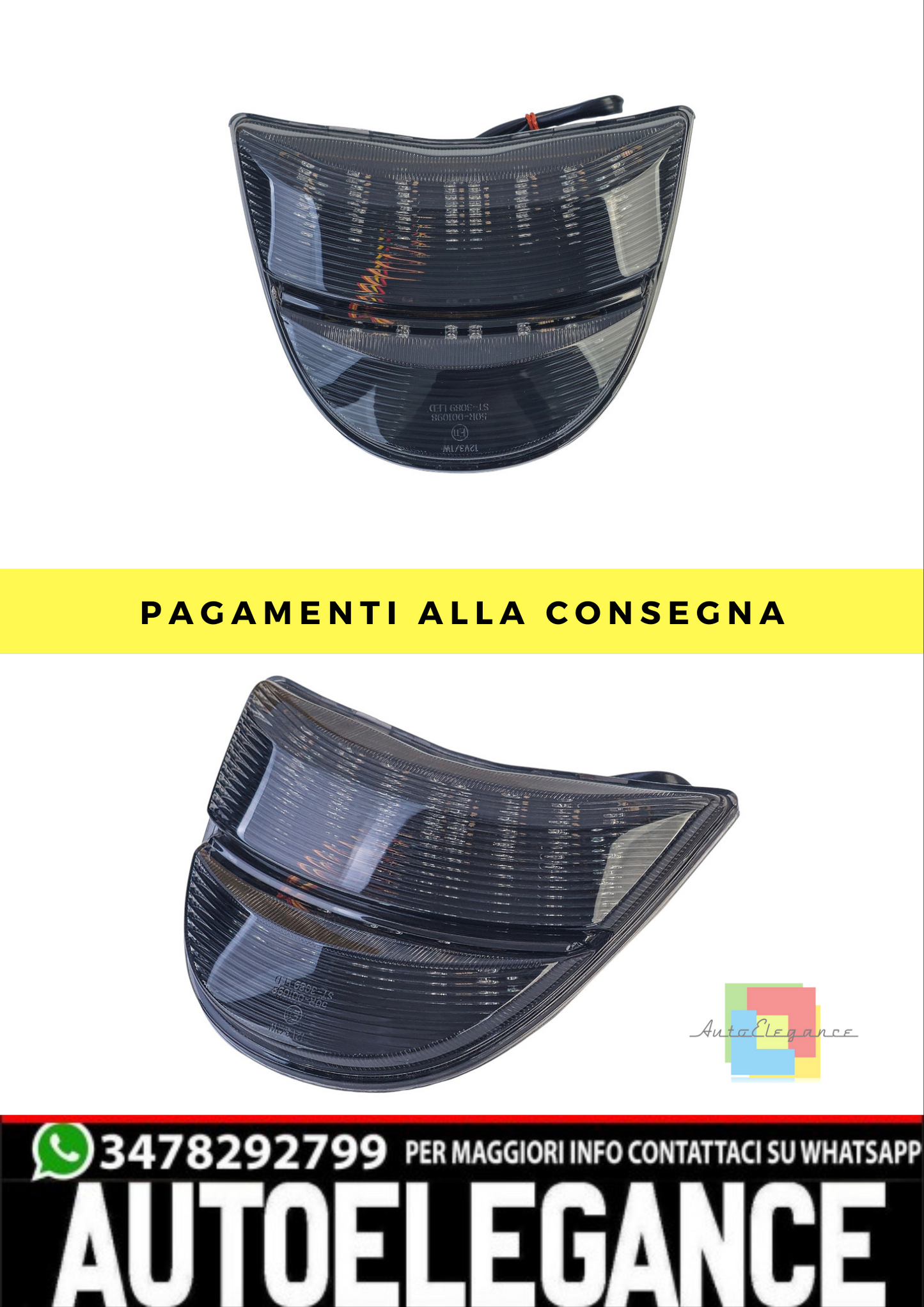❄️Fari posteriore a LED per moto Vetro trasparente fumé per HondaCBR 954 02-03❄️