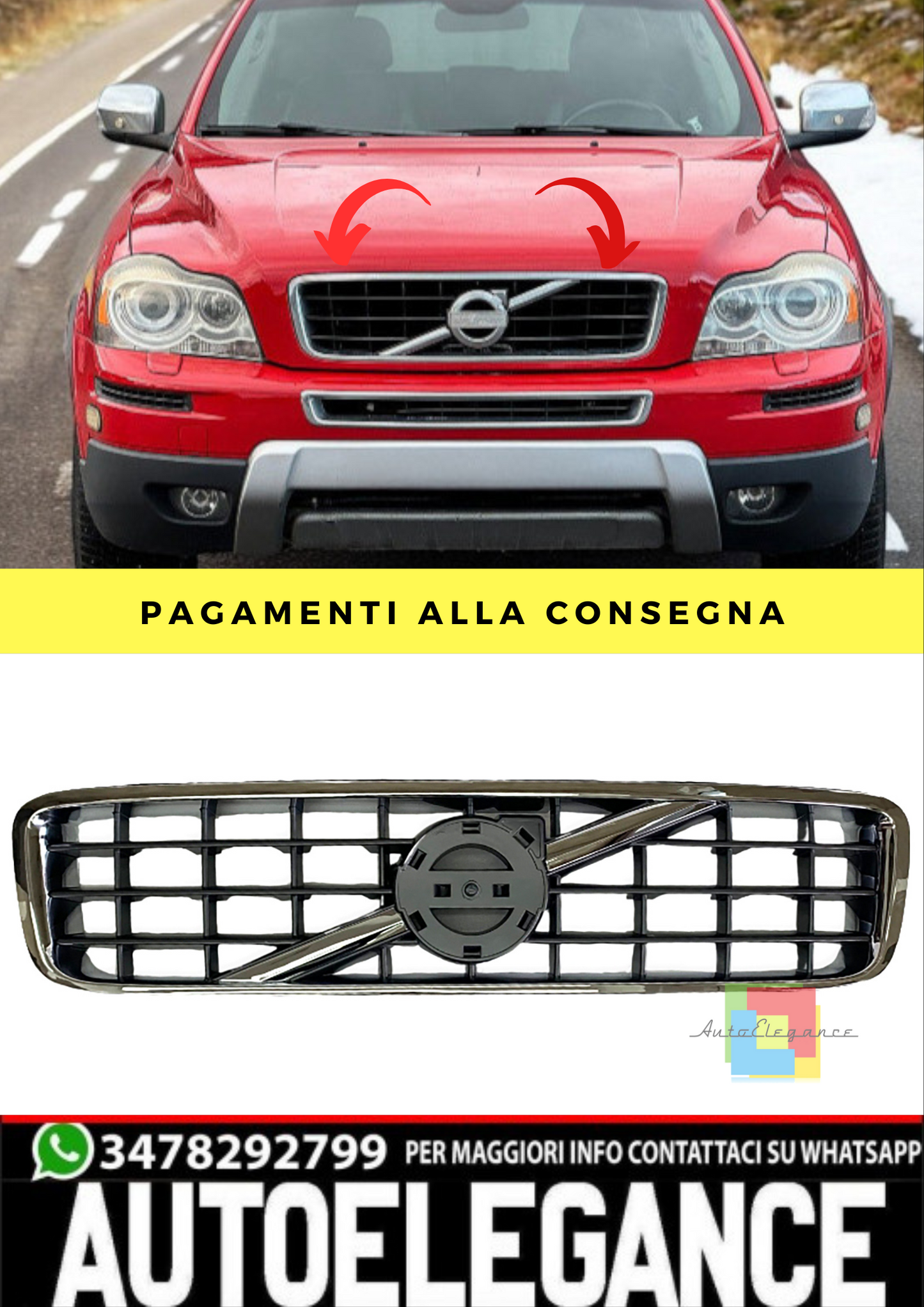 ❄️Griglia adatta per Volvo XC90 I 2002-2014❄️