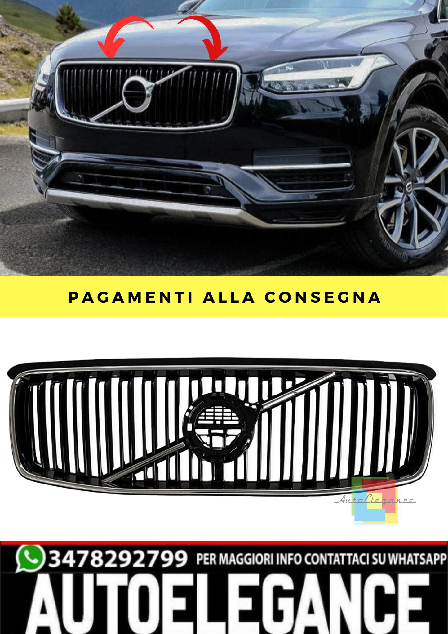 ❄️Griglia adatta per Volvo XC90 II 2015-2019❄️