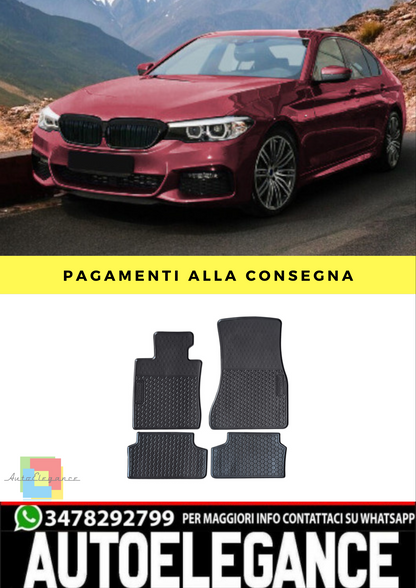 ❄️Tappetini in gomma per auto Nero Premium Set adatto per BMW Serie 5 G30 G31 ❄️