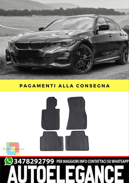 ❄️Tappetini in gomma per auto Set Premium nero per BMW G20 Limousine serie 3 ❄️