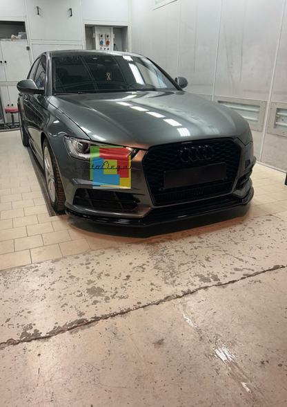 🔥 0021 SPLITTER ADATTO PER AUDI A6 4G C7 RS6 2011-2018 NERO LUCIDO🔥