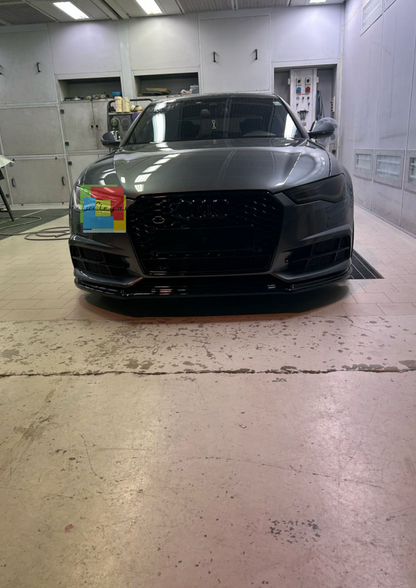 🔥 0021 SPLITTER ADATTO PER AUDI A6 4G C7 RS6 2011-2018 NERO LUCIDO🔥