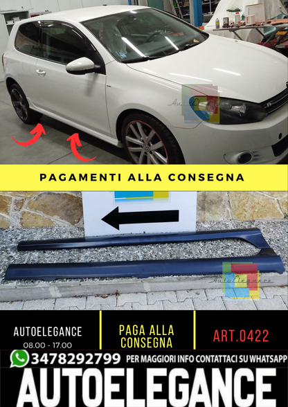 🔥0422 MINIGONNE LATERALI PER VW GOLF 5 03-08 3 & 5 PORTE SPOILER SOTTO PORTA🔥