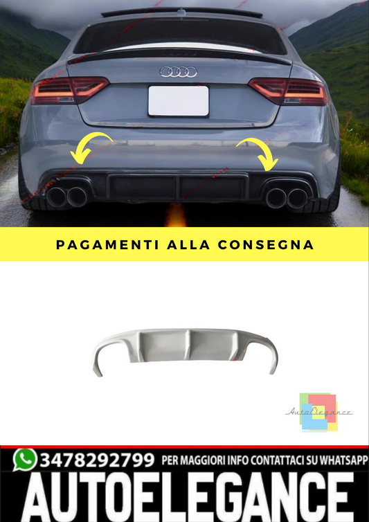 🌑DIFFUSORE ADATTO PER AUDI A5 COUPE 2007-2011 ( Non S-line )🌑