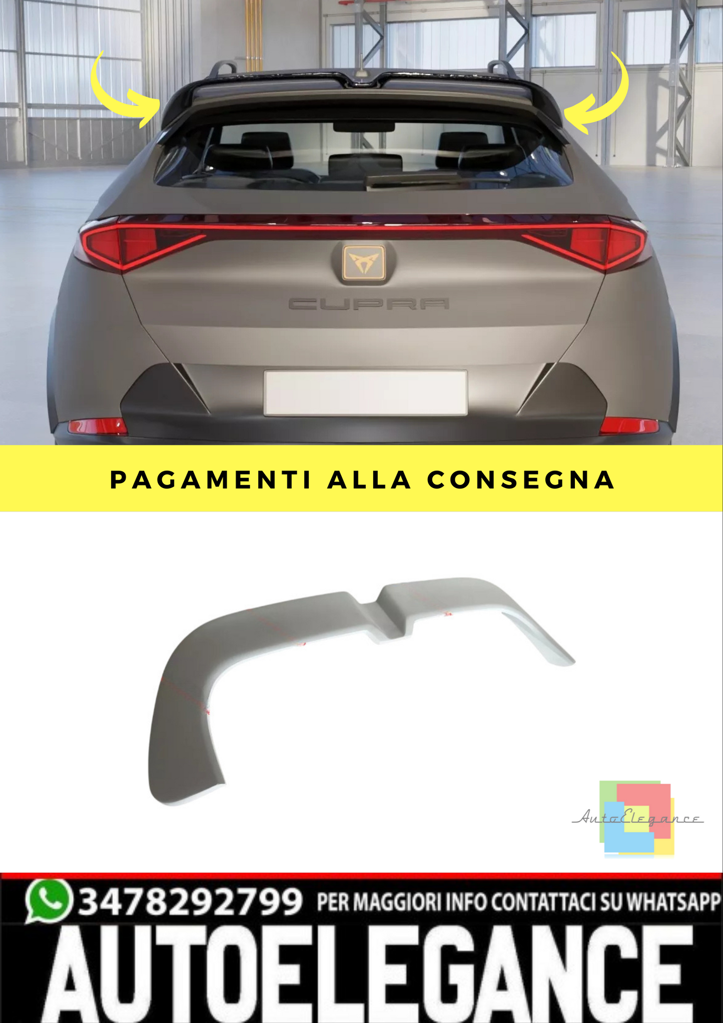 ⭐SPOILER ADATTO PER Cupra Formentor Aleron sport 2020 2021 2022 2023 2024⭐
