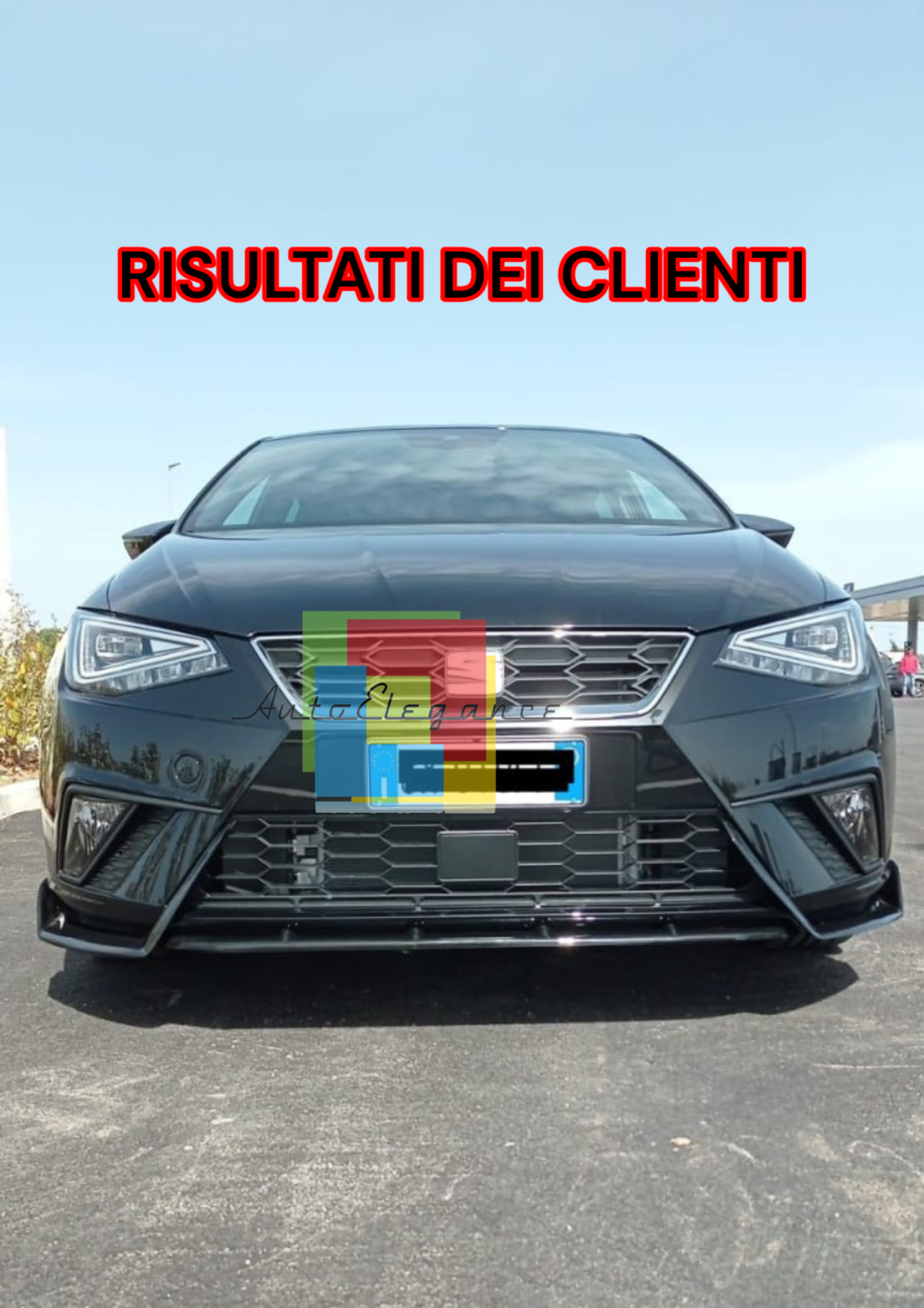 🔥0031 SPLITTER ADATTO PER SEAT 6J IBIZA 5 6J FR 2017+ NERO LUCIDO (3 PEZZI)🔥