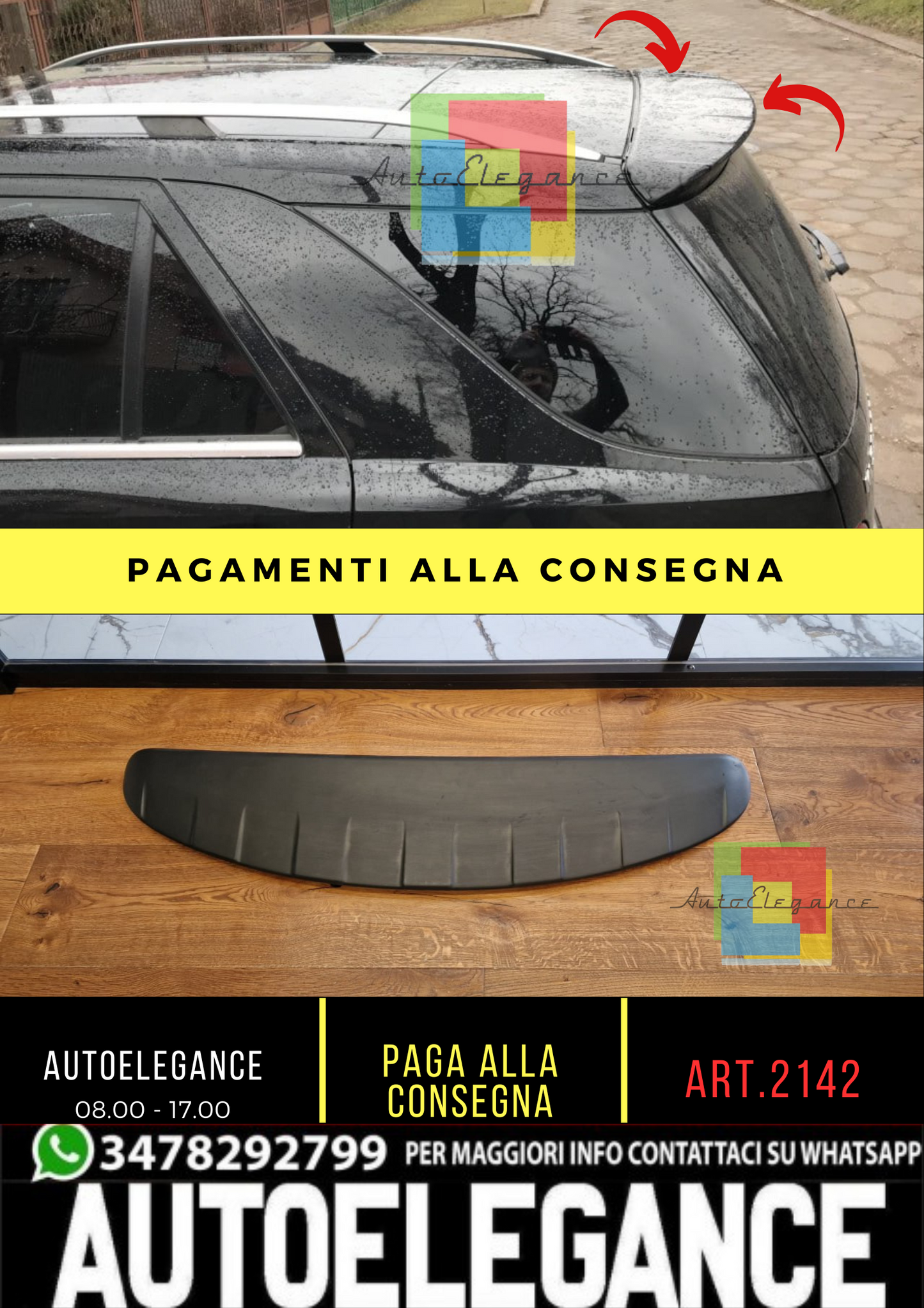 🔥2142 SPOILER ADATTO PER MERCEDES BENZ ML W164 2008-2011 GREZZO🔥