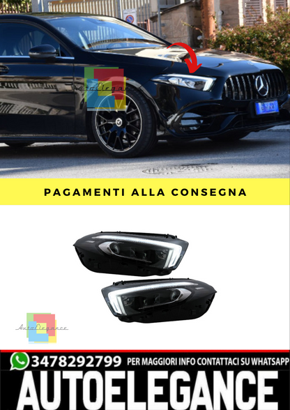 🔥Fari Full LED adatti per Mercedes Classe A W177 V177 18-22 Conversione 🔥