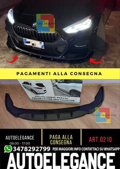 🔥0210 SPLITTER ADATTO PER BMW SERIE 2 GRAND COUPE F44 MSPORT 2019+🔥