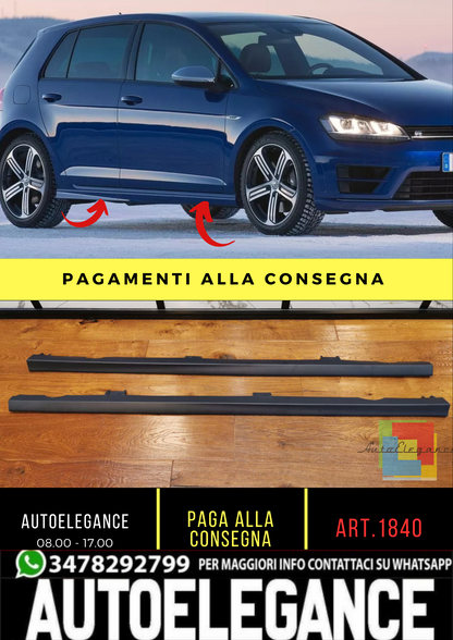 🔥1840 MINIGONNE ADATTO PER VW GOLF 7 2012-2017 3 PORTE LOOK R20 GREZZE TOP🔥