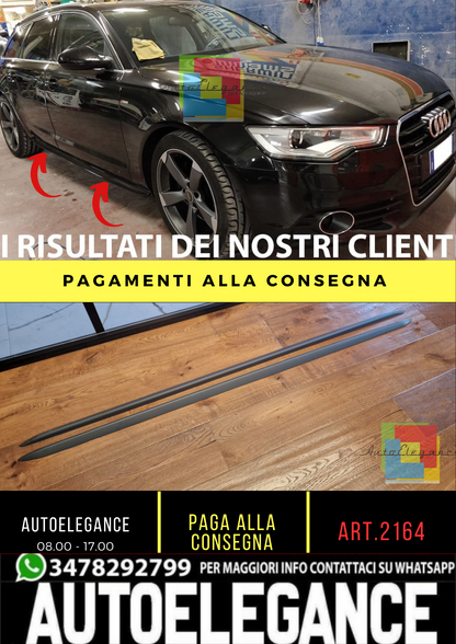 ⭐2164 COPPIA MINIGONNE LATELARI ADATTO PER AUDI a6 c7 da verniciare look S line⭐