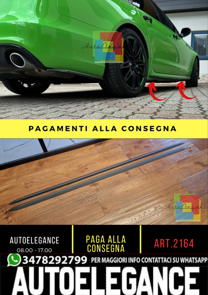 ⭐2164 COPPIA MINIGONNE LATELARI PER AUDI A6 c7, A6 4f da verniciare look S line⭐