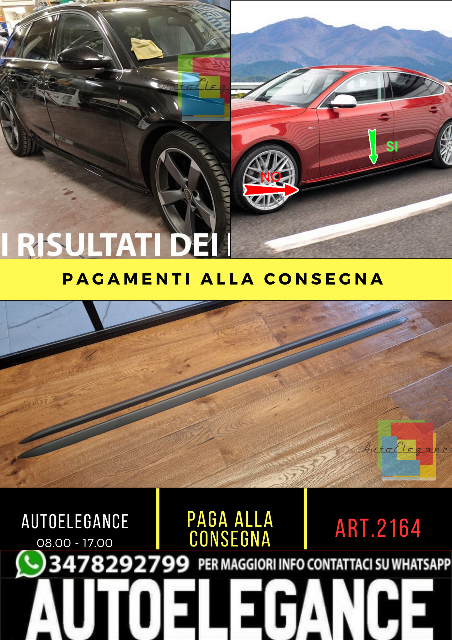 2164⭐MINIGONNE LATELARI audi a4 a5 sportback a6 c7 a64f da verniciar look sline⭐