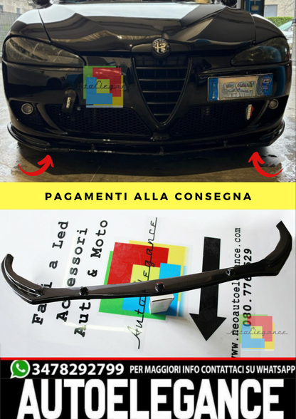 🔥SPLITTER ADATTO PER ALFA ROMEO GIULIA 147 NERO LUCIDO🔥