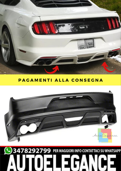 🔥Diffusore Posteriore Senza Terminali Adatto Per Ford Mustang 2015 - 2017🔥