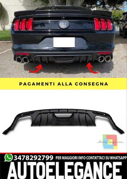 🔥Diffusore Scarico Adatto Per Ford Mustang 15-17 GT EcoBoost Primium GT350🔥